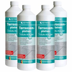 HOTREGA Terrassenplatten Schonreiniger 1 Liter - Steinreiniger Materialschonendes Konzentrat