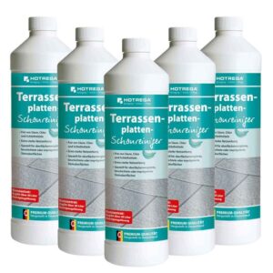 HOTREGA Terrassenplatten Schonreiniger 1 Liter - Steinreiniger Materialschonendes Konzentrat