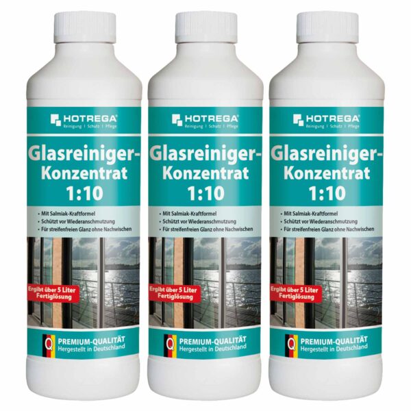 HOTREGA Glasreiniger 1:10 Konzentrat 500ml, Reinigung Glasflächen, Reiniger Glas – Bild 2