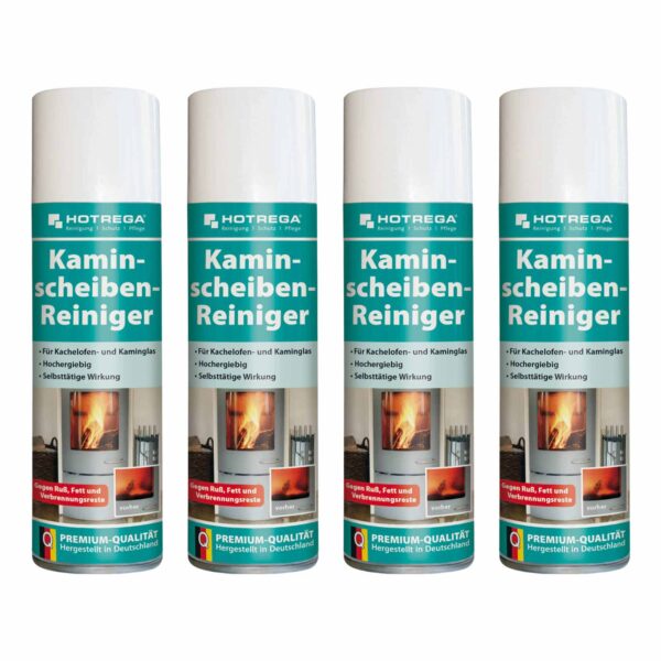 HOTREGA Kaminscheiben Reiniger 300ml Set mühelos Ruß vom Kaminglas entfernen Kachelofen Scheibe reinigen – Bild 2