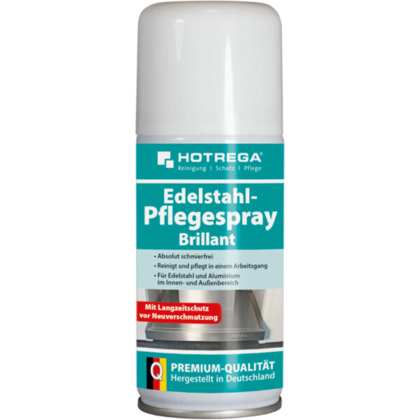 HOTREGA Edelstahl Pflegespray Brillant 150 ml, Aluminiumreiniger, Edelstahlreiniger – Bild 2