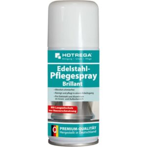 HOTREGA Edelstahl Pflegespray Brillant 150 ml, Aluminiumreiniger, Edelstahlreiniger