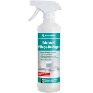 HOTREGA Edelstahl-Pflege-Reiniger 500 ml, Chromreiniger, Alureiniger, Edelstahlreiniger