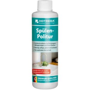 HOTREGA Spülen-Politur 250 ml - Küchen-Spülen Spezial-Politur, Reinigung Pflege