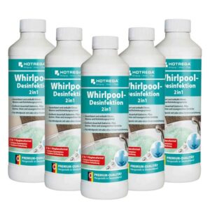 HOTREGA Whirlpool Desinfektion 2in1 500ml - Jacuzzi desinfizieren und entkalken Hot Tub Desinfektionsmittel
