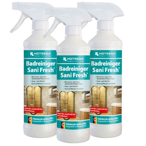 HOTREGA Badreiniger Sani Fresh 500 ml - Fliesenreiniger, Sanitärreiniger, Armaturenreiniger – Bild 2