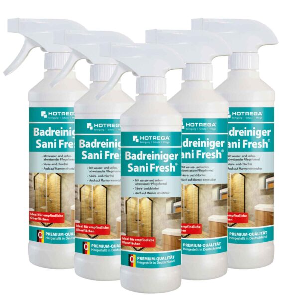 HOTREGA Badreiniger Sani Fresh 500 ml - Fliesenreiniger, Sanitärreiniger, Armaturenreiniger – Bild 2