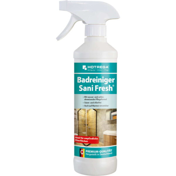 HOTREGA Badreiniger Sani Fresh 500 ml Sprühflasche, Sanitärreiniger, Armaturenreiniger – Bild 2