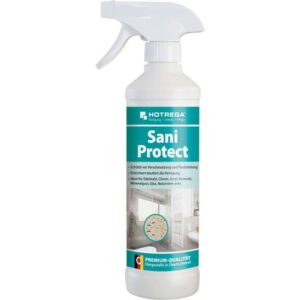 HOTREGA Sani Protect 500 ml, Abperleffekt für Edelstahl, Chrom, Keramik, Acryl, Glas