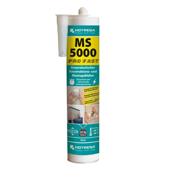 HOTREGA Montagekleber MS 5000 ProFast 290ml - Kleber Stein, Glas, Porzellan, Kunststoff, Holz – Bild 2