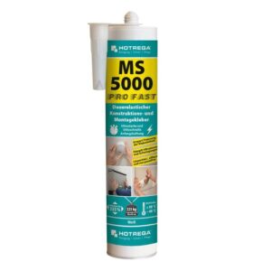 HOTREGA Montagekleber MS 5000 ProFast 290ml - Kleber Stein, Glas, Porzellan, Kunststoff, Holz