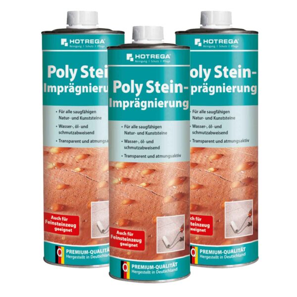 HOTREGA Poly Stein Imprägnierung 1 l - professionelles Stein Imprägniermittel für Innen und Außen – Bild 2