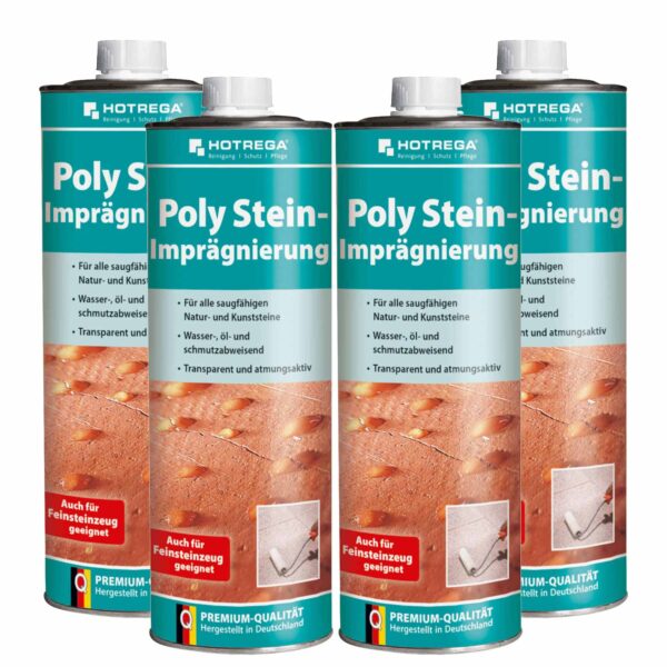 HOTREGA Poly Stein Imprägnierung 1 l - professionelles Stein Imprägniermittel für Innen und Außen – Bild 2