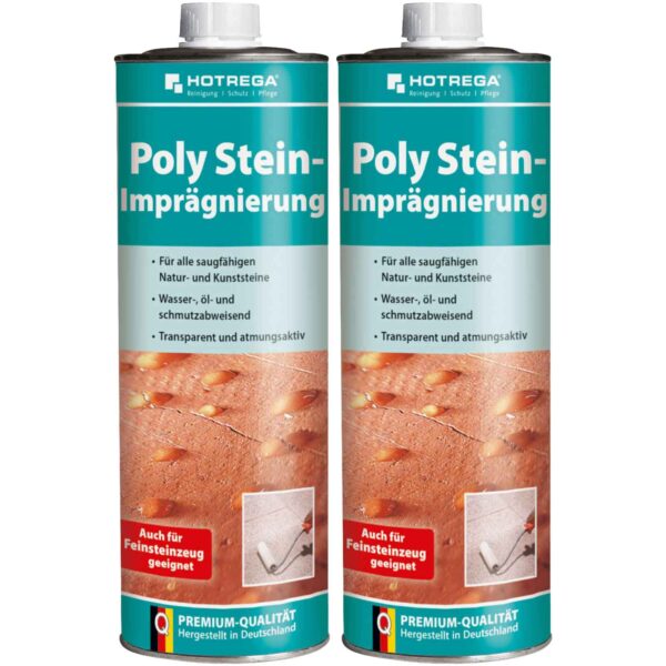 HOTREGA Poly Stein Imprägnierung 1 l - professionelles Stein Imprägniermittel für Innen und Außen – Bild 2