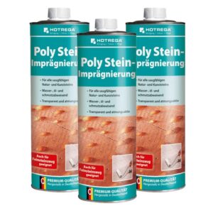 HOTREGA Poly Stein Imprägnierung 1 l - professionelles Stein Imprägniermittel für Innen und Außen