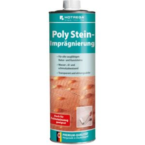 HOTREGA Poly Stein Imprägnierung professionelles Stein Imprägniermittel für Innen und Außen 1 L