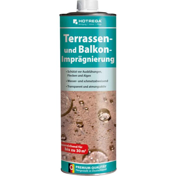 HOTREGA Terrassen Balkon Imprägnierung 1 Liter für saugfähige Natur- und Kunststeine – Bild 2