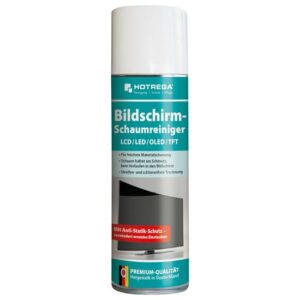 HOTREGA Bildschirm-Schaumreiniger LCD/LED/OLED/TFT/Plasma 300 ml, Reinigerspray, Anti-Statik-Schutz