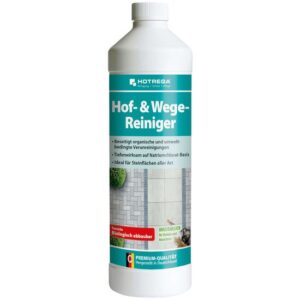 HOTREGA Hof- & Wege-Reiniger Konzentrat 1 Liter, Steinreiniger, Terrassenreiniger, Plattenreiniger