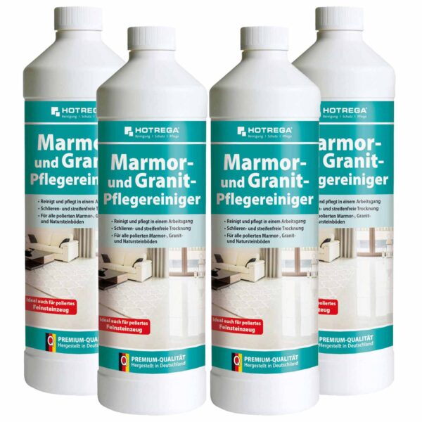 HOTREGA Marmor und Granit Pflegereiniger Konzentrat 1l - Marmor-Reiniger , Fliesenreiniger, Steinreiniger, Natursteinreiniger – Bild 2