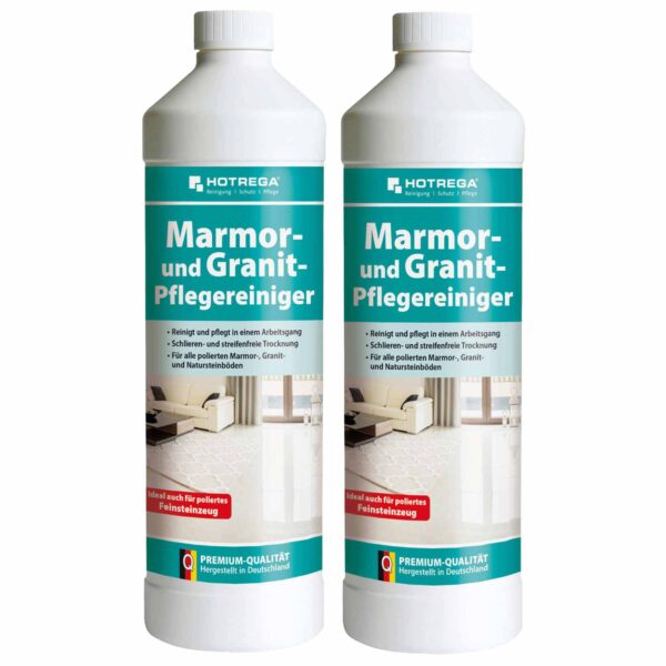 HOTREGA Marmor und Granit Pflegereiniger Konzentrat 1l - Marmor-Reiniger , Fliesenreiniger, Steinreiniger, Natursteinreiniger – Bild 2