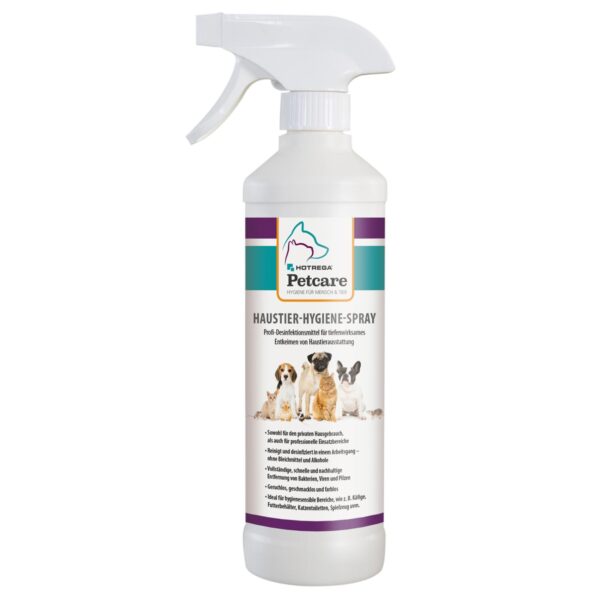 HOTREGA Haustier-Hygiene-Spray Petcare 500ml, reinigt und desinfiziert, geruchlos – Bild 2