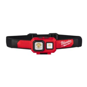 Milwaukee LED Stirnlampe HL-SF Kopflampe, Werkstattleuchte, Leuchte, 450 Lumen, 5 Beleuchtungsmodi