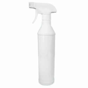 Sprühflasche leer mit Sprühkopf 500 ml - ohne Beschriftung in der Farbe weiß - perfekt zum Reinigungsmittel auftragen an der gewünschten Stelle