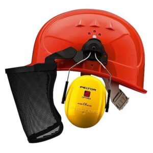 3M PELTOR Forstschutzhelm Schutzhelm Helm mit Gehör- und Gesichtsschutz