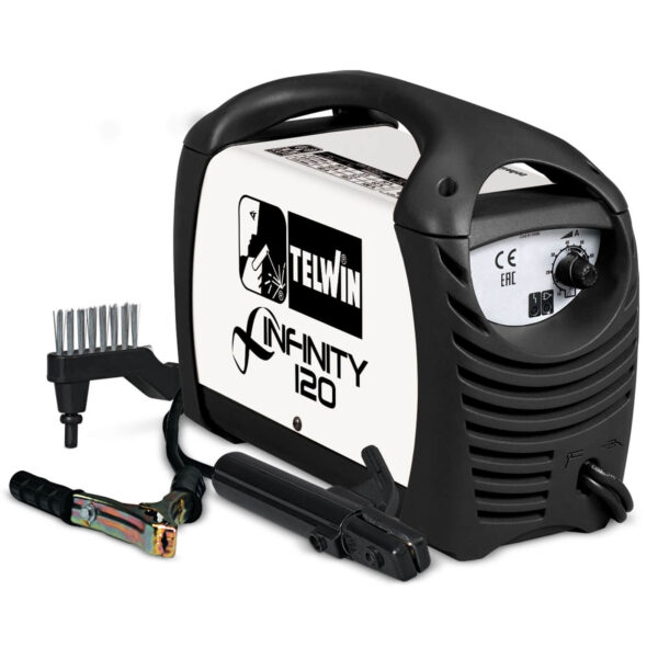 Telwin Elements INFINITY 120 Elektroden Schweißgerät DC Gleichstrom 10 - 80 A, 230 V, Set inkl. Elektrodenhalter und Masseanschlussgarnitur – Bild 2