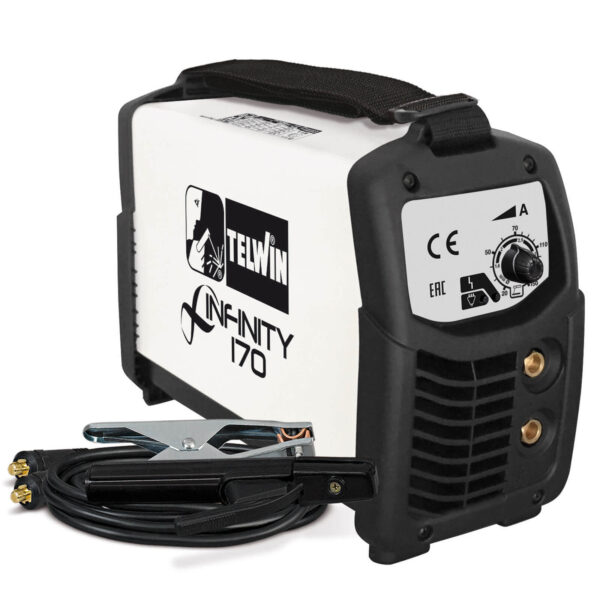Telwin Elements INFINITY 170 Elektroden Schweißgerät und WIG Schweißgerät DC Gleichstrom 20 - 150 A, 230 V, Set inkl. Elektrodenhalter und Masseanschlussgarnitur – Bild 2