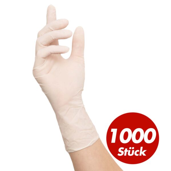 1000 Stück NITRAS MEDICAL Latex Einmalhandschuhe Ideal Care 8201 unsteril, puderfei, beidseitig tragbar, medizinische Untersuchungshandschuhe – Bild 2