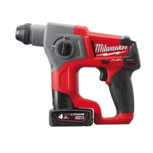 Milwaukee Akku-Bohrhammer M12 CH-402C FUEL, Bohrmaschine, Schlagbohrmaschine mit niedriger Vibration, 12V