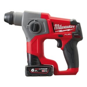 Milwaukee Akku-Bohrhammer M12 CH-602C FUEL, Bohrmaschine, Schlagbohrmaschine mit niedriger Vibration, 12V