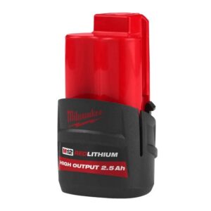 Milwaukee High Output Akku, 4932480164, M12 HB2.5 12V 2,5Ah Li-Ion-Akku Batterie mit 25% mehr Leistung zum M12 B2