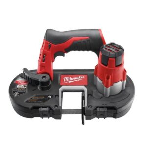 Milwaukee Akku-Bandsäge M12BS-0 12V, Handbandsäge, Sägebandmaschine, Gehrungssäge, Dekupiersäge 687,57 mm Schnittlänge