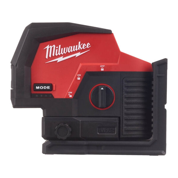 Milwaukee Kreuzlinienlaser mit Lotfunktion M12 CLLP-0C, Nivellierung, Grüne Laserstrahlen - 12V – Bild 2