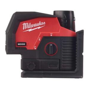 Milwaukee Kreuzlinienlaser mit Lotfunktion M12CLLP-301C, Nivellierung, Grüne Laserstrahlen - 12V