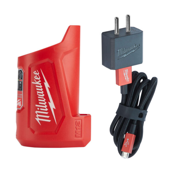 Milwaukee Akku-Kompakt-Ladegerät, Powerbank M12 TC 12V, Charger, Ladestation, Batterieladegerät, Akkuladegerät – Bild 2