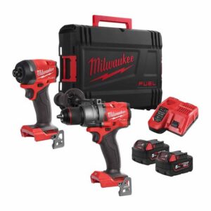 Milwaukee Akku-Schlagbohrschrauber & Schlagschrauber-Set inkl. Akku und Ladegerät M18 FPP2A3-502X 18V 5Ah