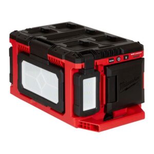 Milwaukee Akku-Leuchte M18 POALC-0, Baustellenlampe, Baustrahler, Fluter mit bis zu 3000 Lumen - 18V