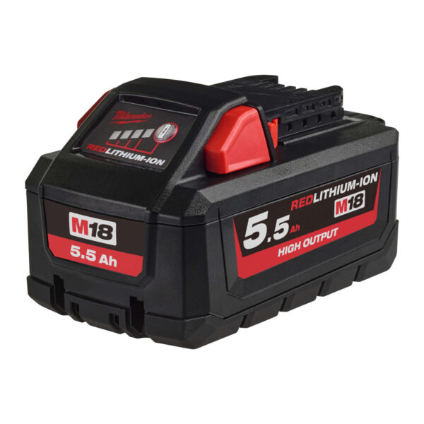 Milwaukee Akku M18 HB5.5 High Output 18V 5.5Ah Ersatzakku Akkupack Batterie Red Lithium Ion – Bild 2