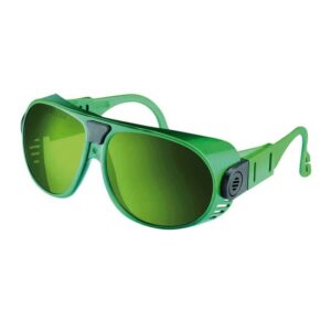 Schutzbrille MALIBU Nylon Gläser klar oder grün getönt Schutzstufen DIN 1.7 / 5, Bügel frei verstellbar Schweißbrille, Schleifbrille, Schweißschutzbrille