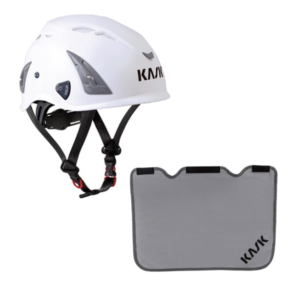 KASK Schutzhelm, Industriekletterhelm Plasma AQ - Arbeitsschutzhelm, Drehrad + Nackenschutz grau mit BG Bau Förderung – Bild 2