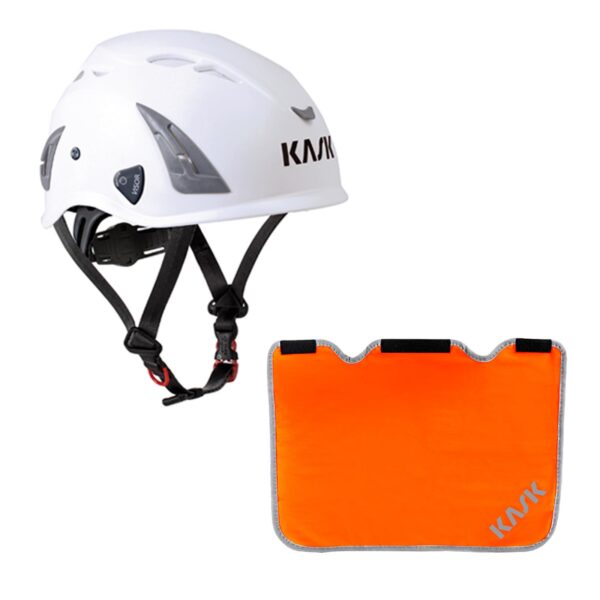 KASK Schutzhelm, Industriekletterhelm Plasma AQ- Arbeitsschutzhelm, Drehrad + Nackenschutz orange mit BG Bau Förderung – Bild 2