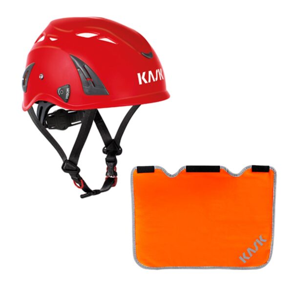 KASK Schutzhelm, Industriekletterhelm Plasma AQ- Arbeitsschutzhelm, Drehrad + Nackenschutz orange mit BG Bau Förderung – Bild 2