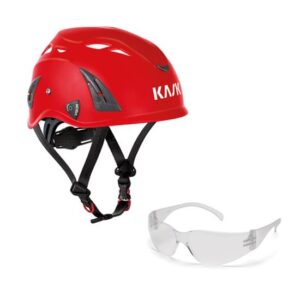 KASK Schutzhelm, Industriekletterhelm Plasma AQ - Arbeitsschutz-Helm + Schutzbrille klar - EN 397