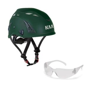 KASK Schutzhelm, Industriekletterhelm Plasma AQ - Arbeitsschutz-Helm + Schutzbrille klar - EN 397
