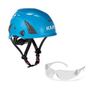 KASK Schutzhelm, Industriekletterhelm Plasma AQ - Arbeitsschutz-Helm + Schutzbrille klar - EN 397