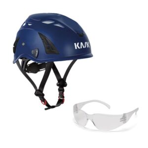 KASK Schutzhelm, Industriekletterhelm Plasma AQ - Arbeitsschutz-Helm + Schutzbrille klar - EN 397